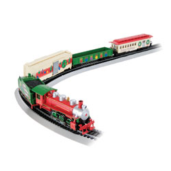 white christmas train set