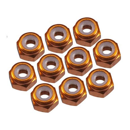 HPI104120 HPI Racing Aluminum Thin Locknut M3 Orange 10